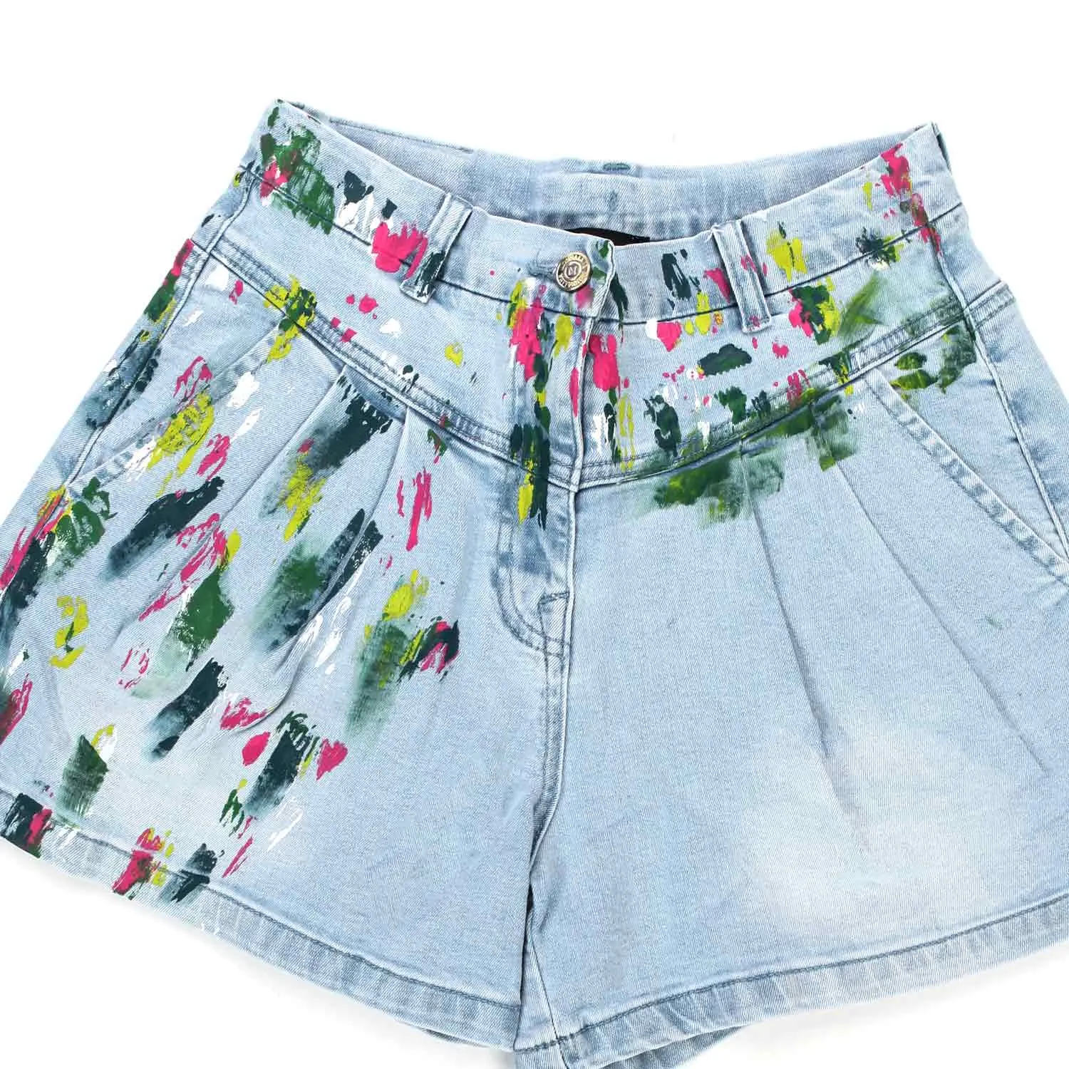 Shorts Con Pennellate Multicolor Bambina Teen