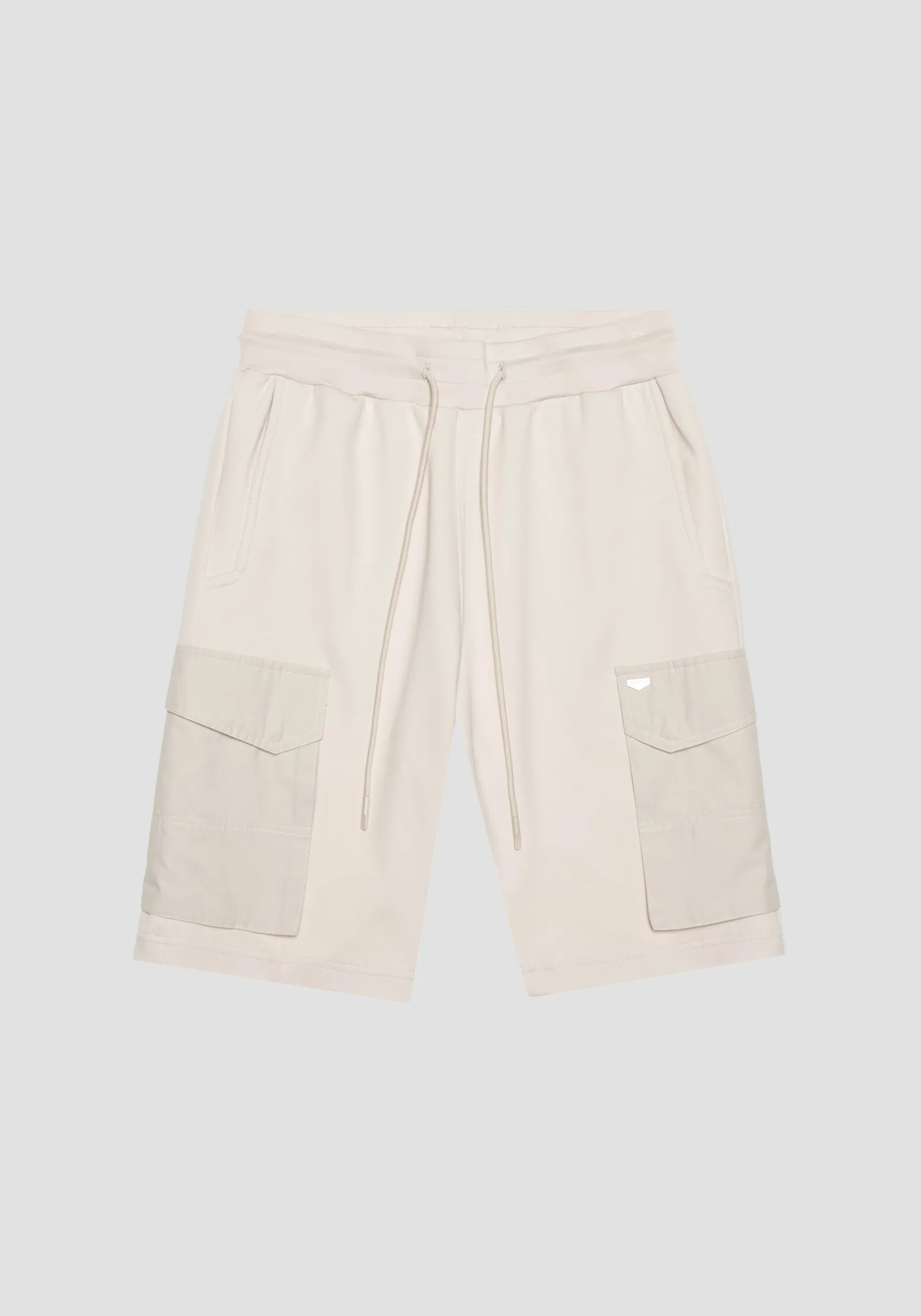 SHORTS REGULAR FIT IN FELPA MISTO COTONE CON TASCONI LATERALI