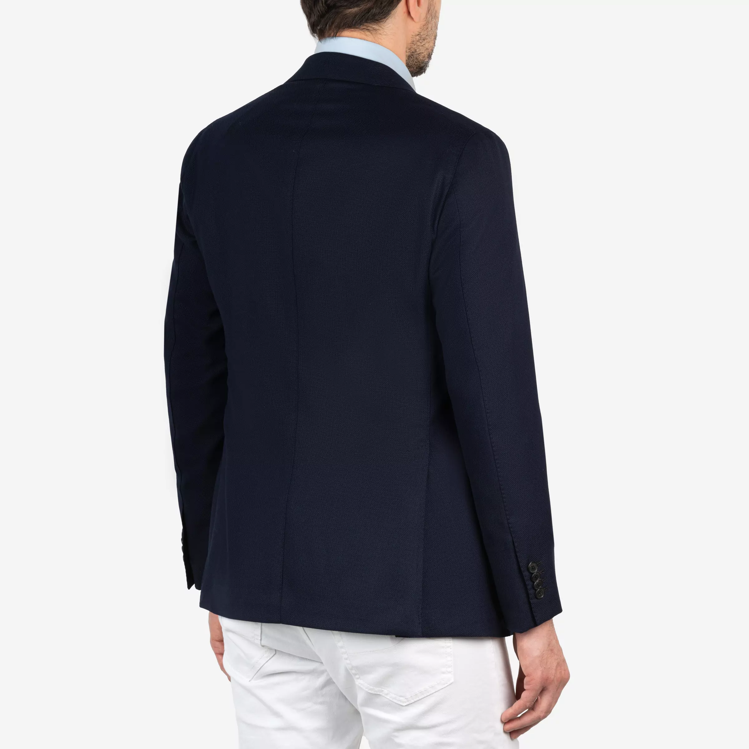Single-breasted wool jacket
