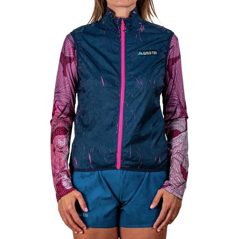 Smanicato antivento Lava Blu/Fucsia Donna