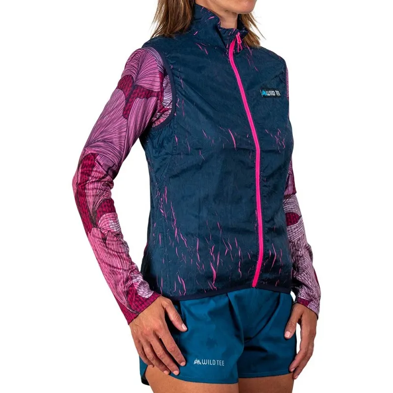 Smanicato antivento Lava Blu/Fucsia Donna