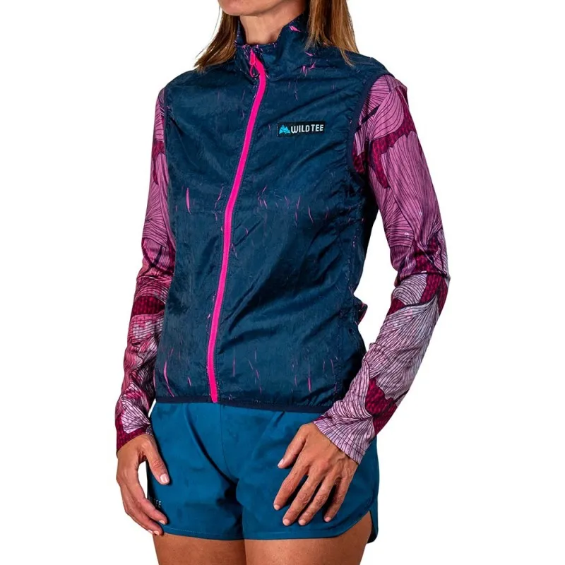 Smanicato antivento Lava Blu/Fucsia Donna