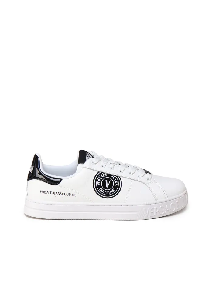 SNEAKERS IN PELLE CON LOGO A CONTRASTO