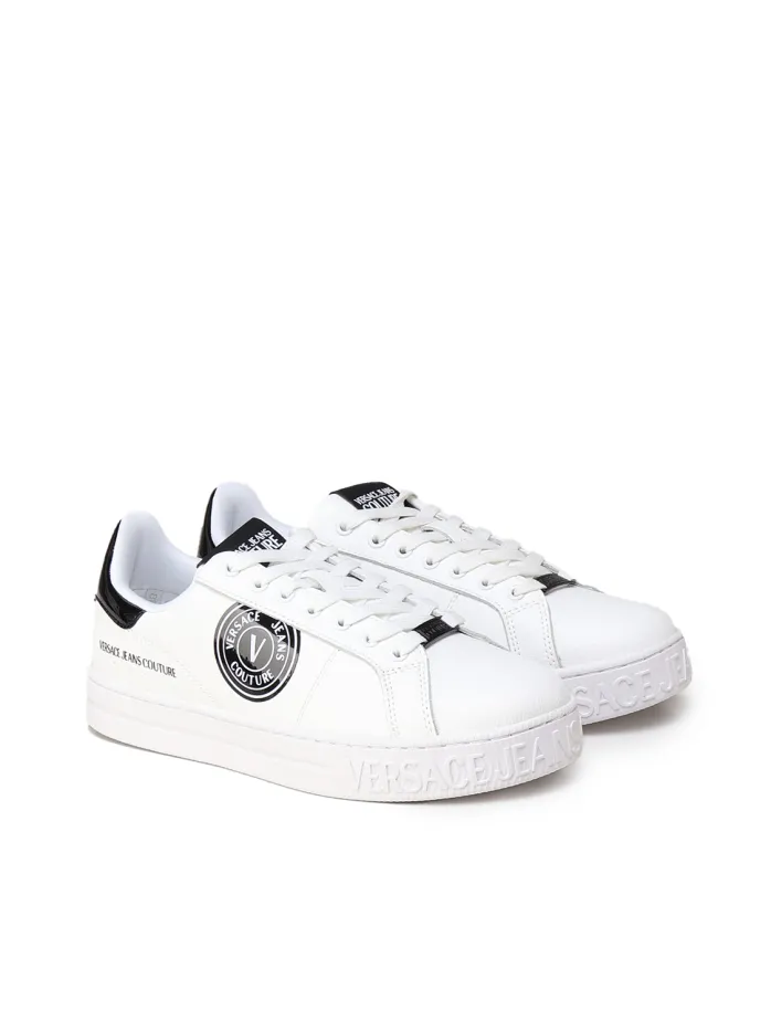 SNEAKERS IN PELLE CON LOGO A CONTRASTO