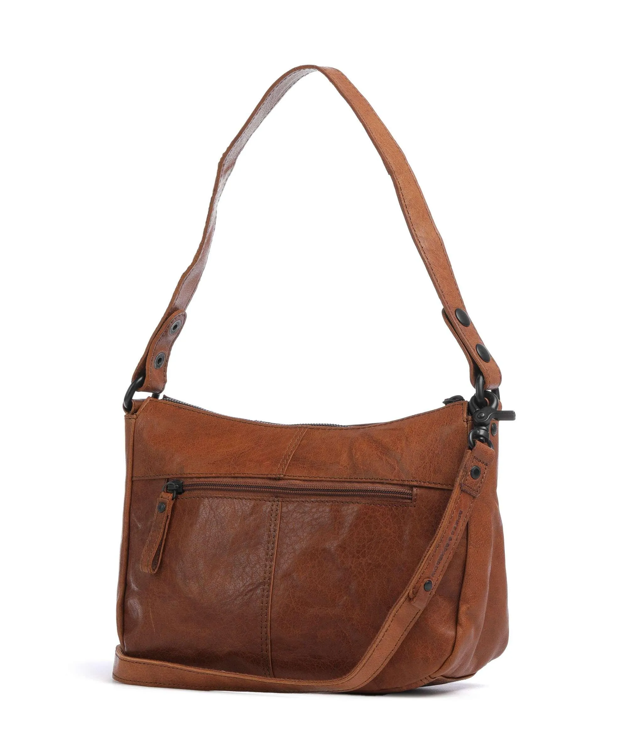  Spikes & Sparrow Bronco Alexi Borsa a spalla pelle granulata marrone  
