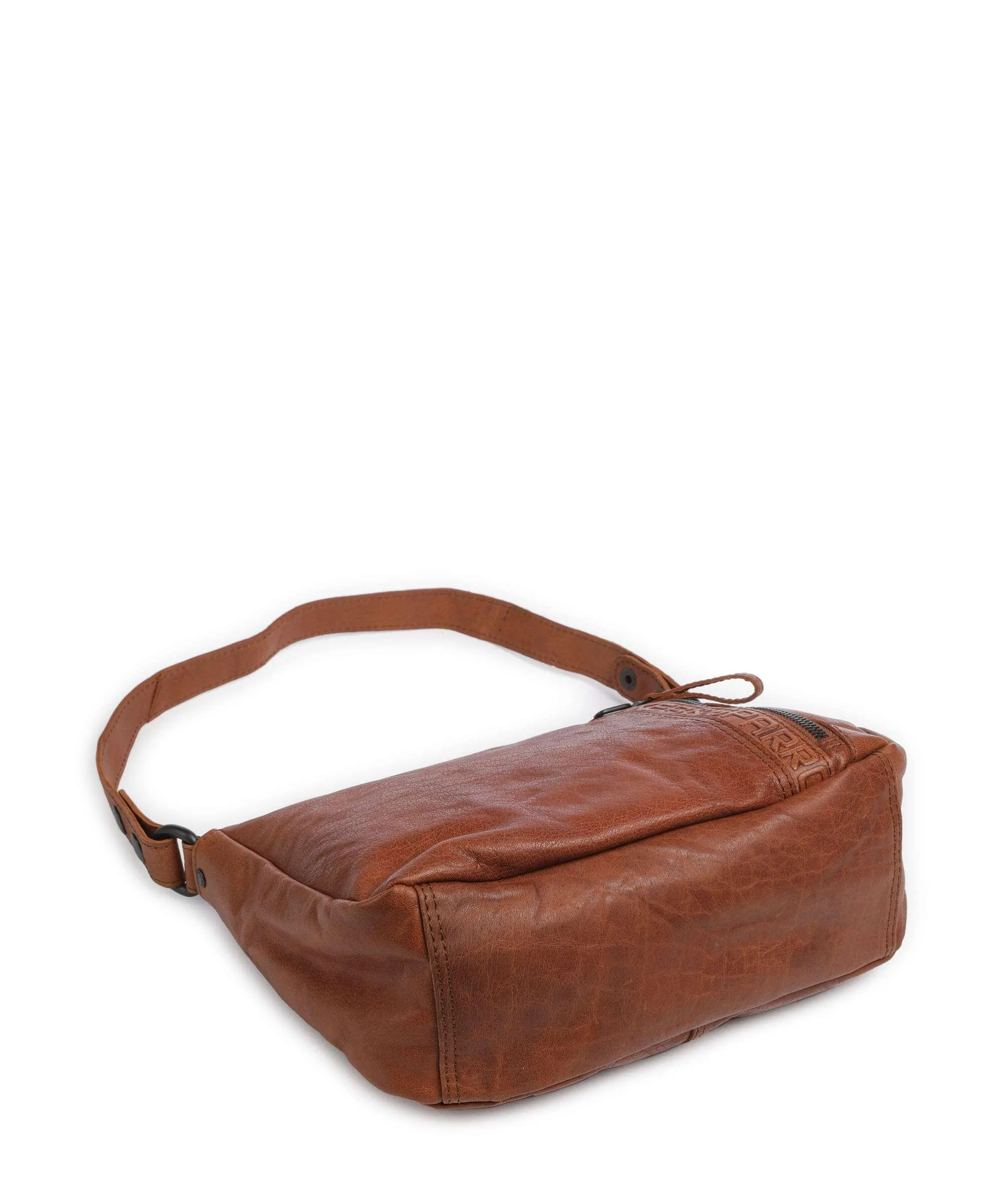  Spikes & Sparrow Bronco Alexi Borsa a spalla pelle granulata marrone  