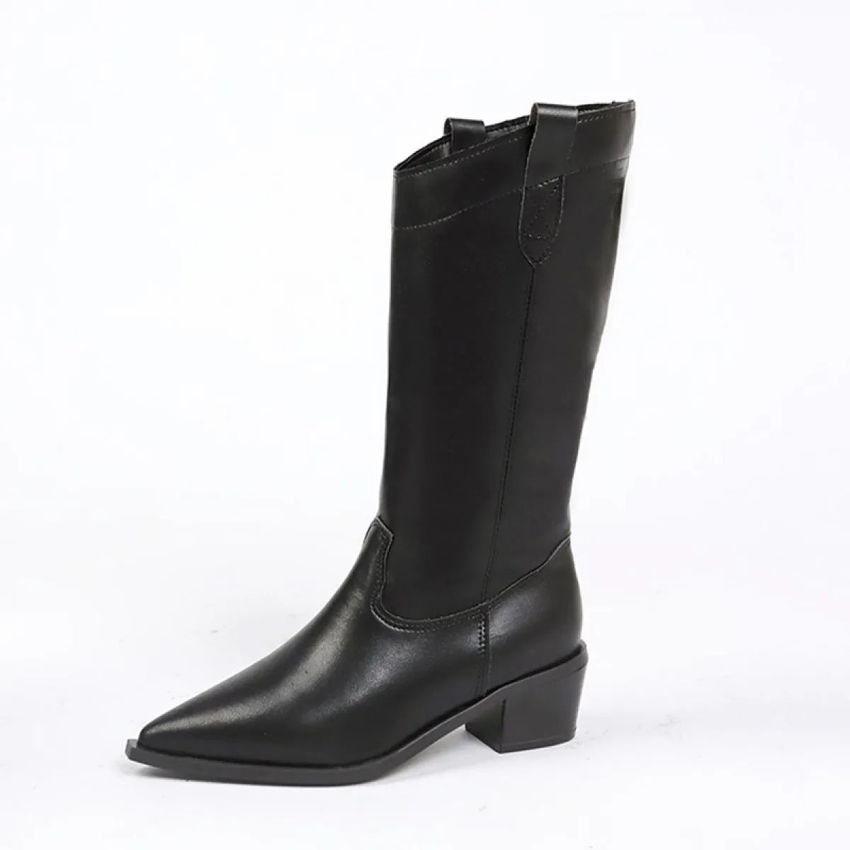 Stivali Chelsea da donna invernali con punta a punta Goth Fashion Scarpe con tacco medio 2023 New Fad Dress Gladiatore Chunky Mo