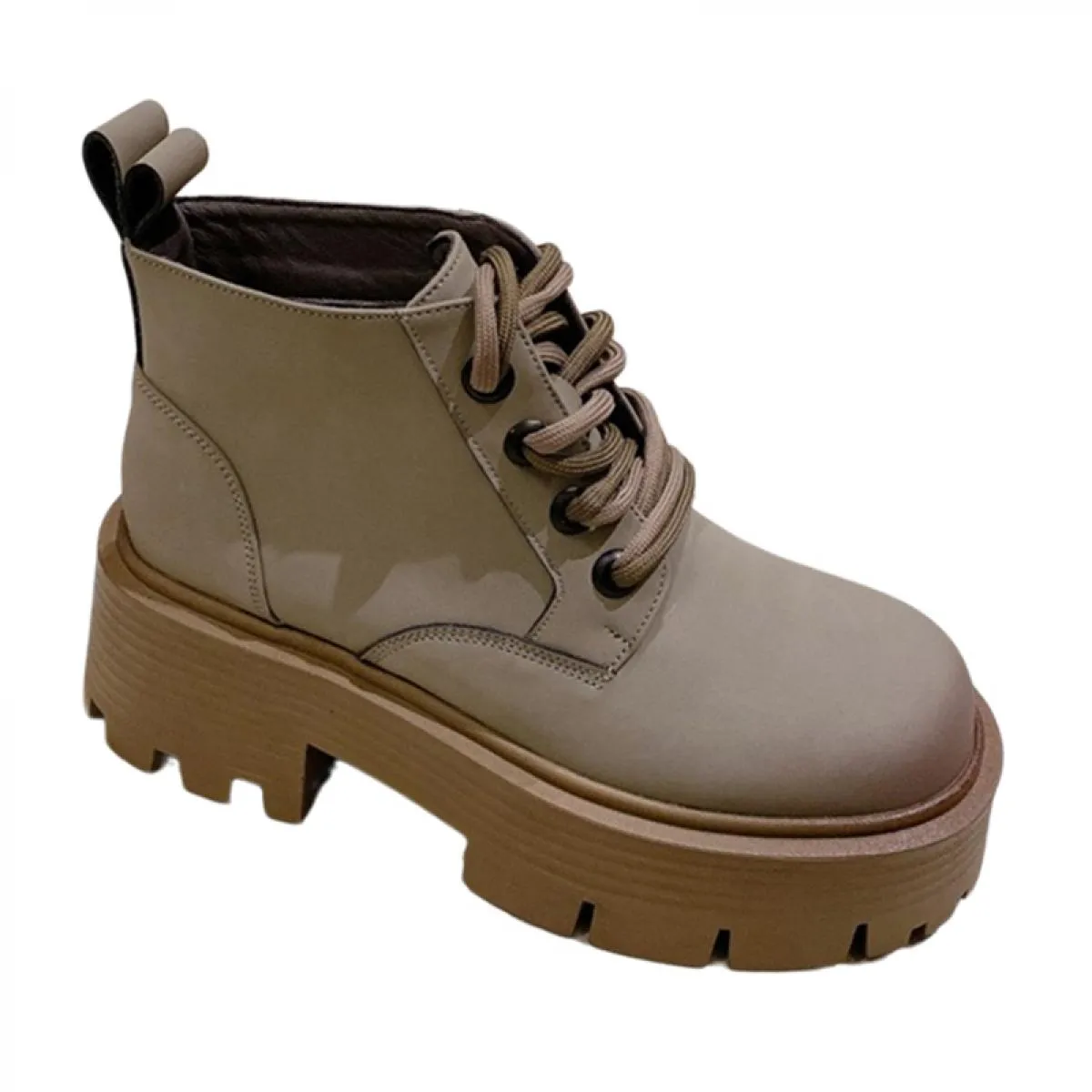 Stivali Chelsea da donna Scarpe con tacco medio Punk Inverno 2023 Nuova tendenza Moda Stivali da moto robusti Lace Up Casual Cha