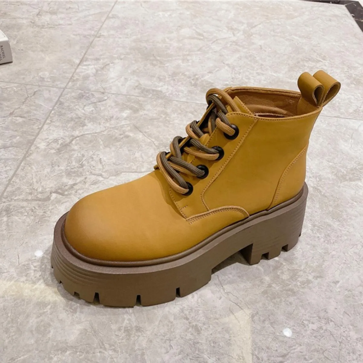 Stivali Chelsea da donna Scarpe con tacco medio Punk Inverno 2023 Nuova tendenza Moda Stivali da moto robusti Lace Up Casual Cha