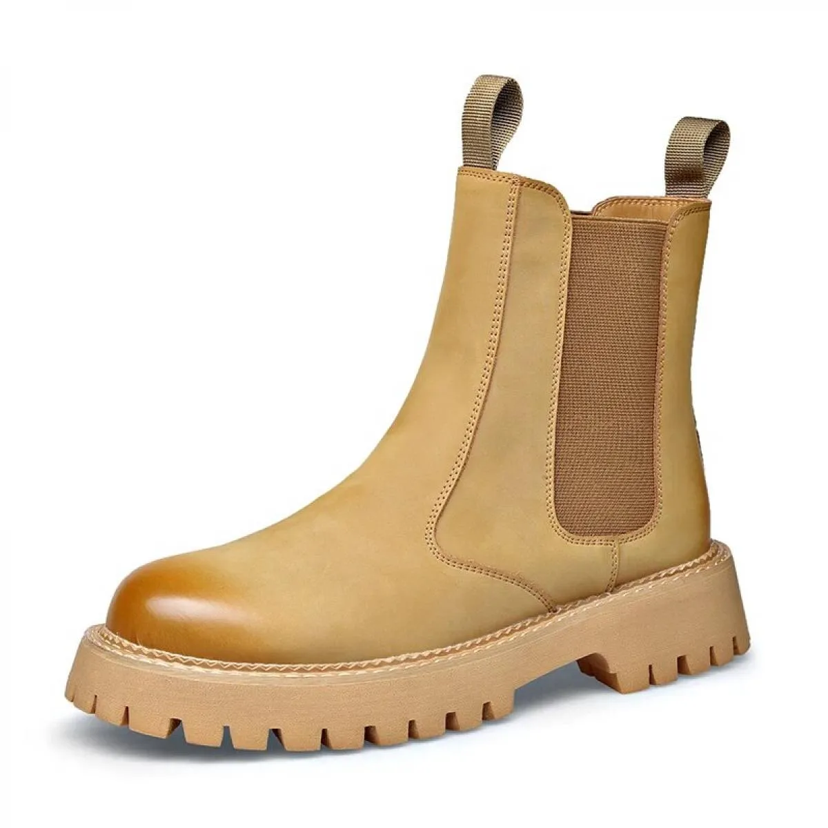 Stivali Chelsea da uomo One Step Mid Boot non possono dare il via grandi stivali gialli con suola spessa con maniche giovani in