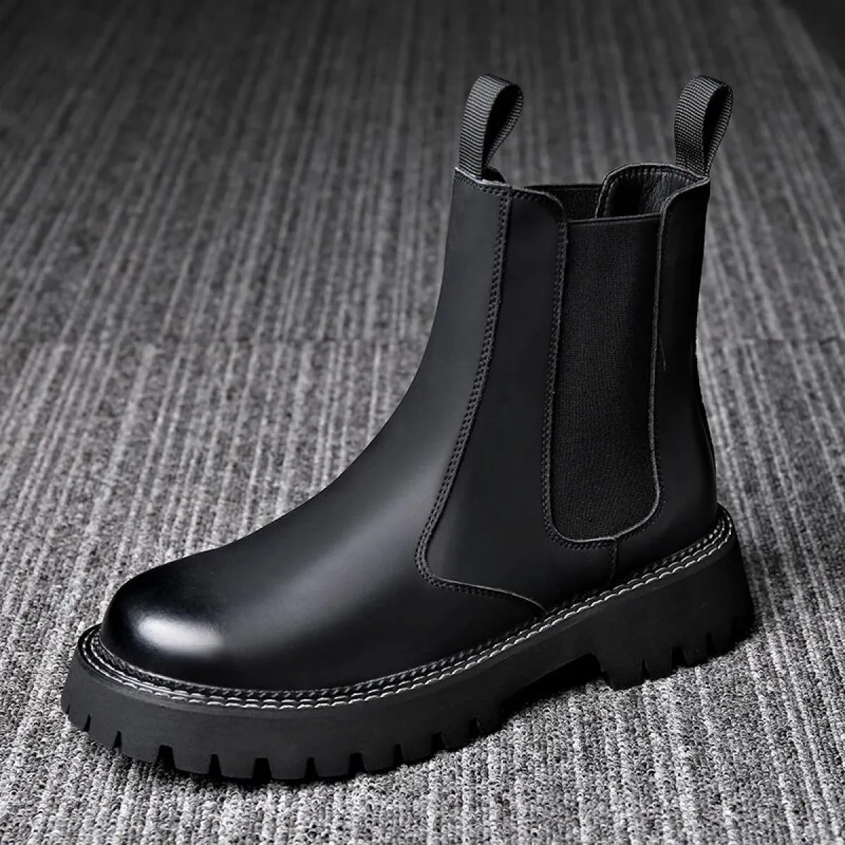 Stivali Chelsea da uomo One Step Mid Boot non possono dare il via grandi stivali gialli con suola spessa con maniche giovani in