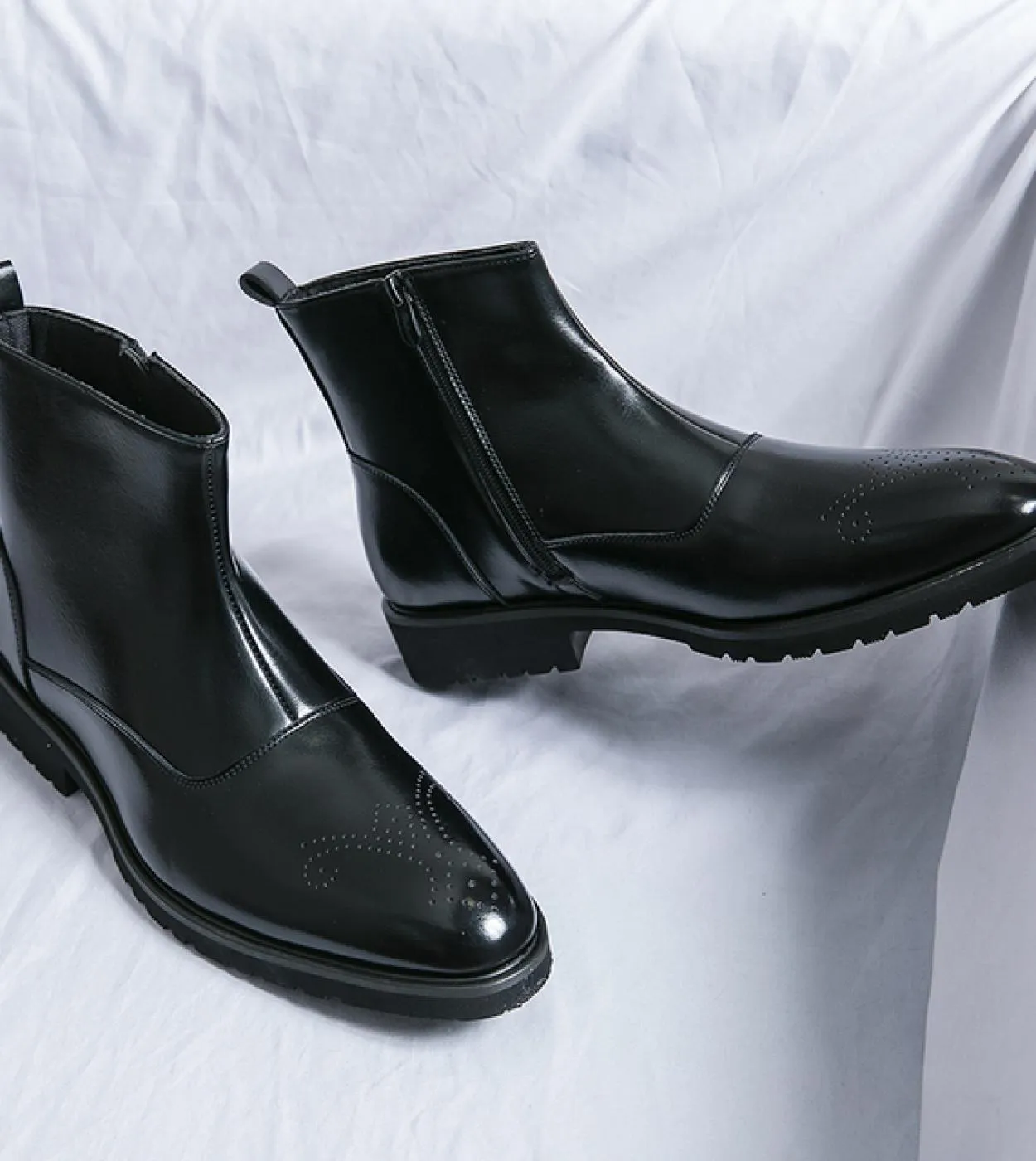 Stivali Chelsea eleganti invernali Scarpe da uomo Slip On Dress Stivali da cowboy da uomo formali Uomini a punta Beni di lusso D