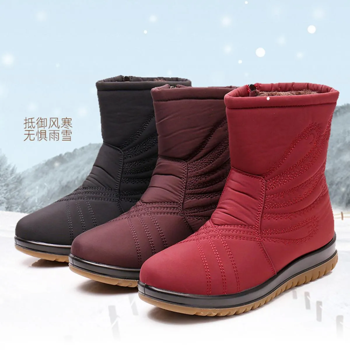 Stivali da donna 2022 nuovi stivali da neve da donna invernali scarpe di peluche Botas Mujer stivali invernali da donna alla mod