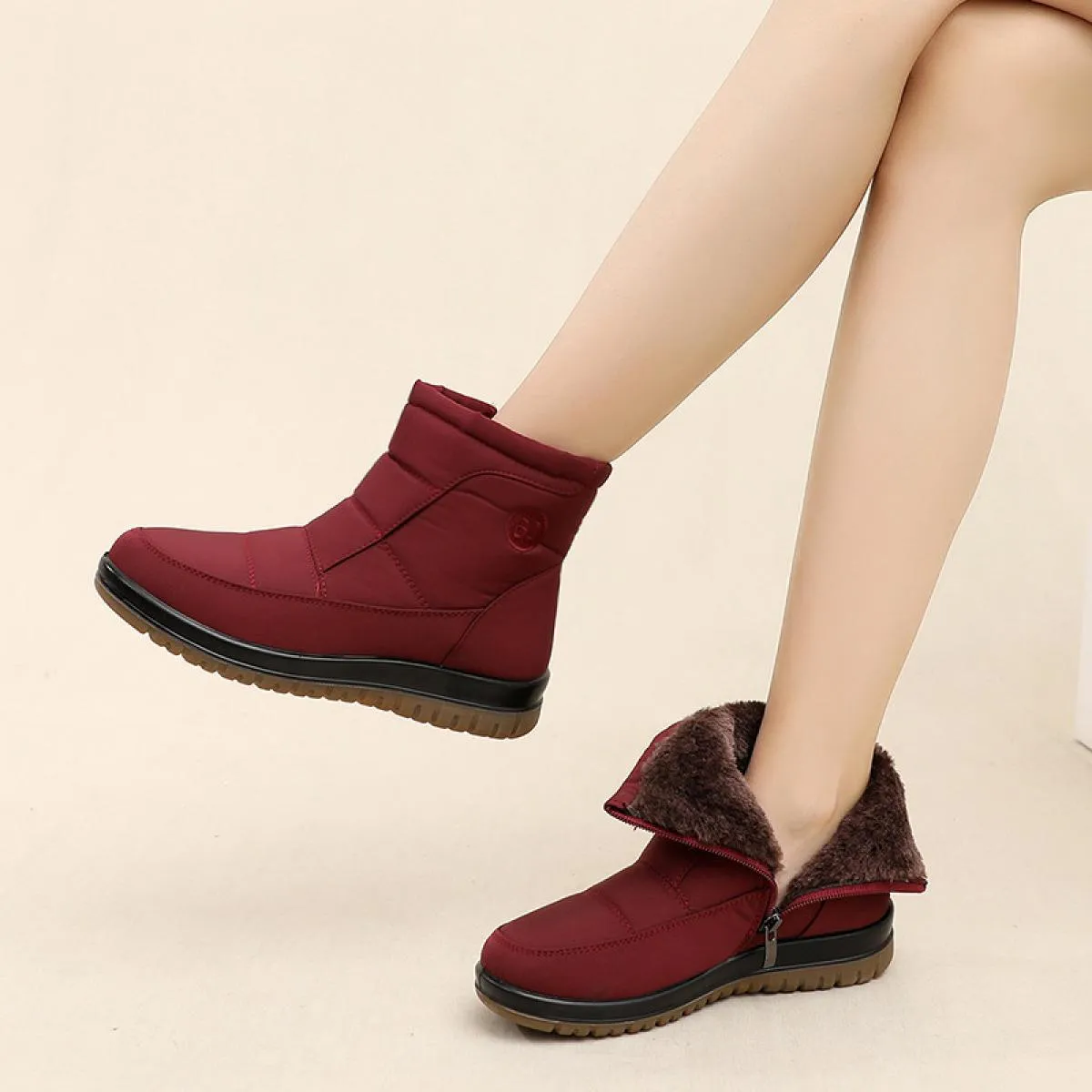 Stivali da donna 2022 nuovi stivali da neve da donna invernali scarpe di peluche Botas Mujer stivali invernali da donna alla mod