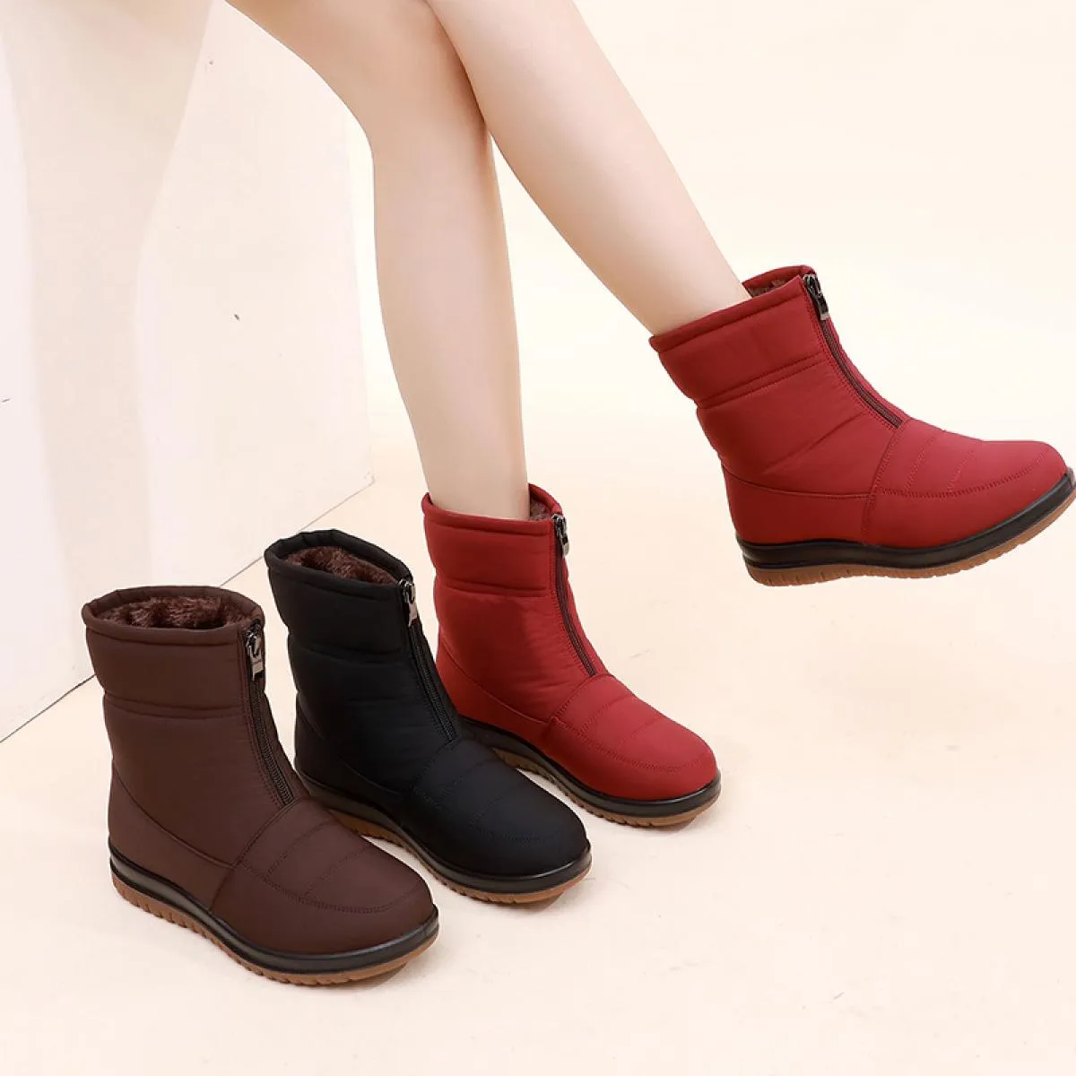 Stivali da donna 2022 nuovi stivali da neve da donna invernali scarpe di peluche Botas Mujer stivali invernali da donna alla mod