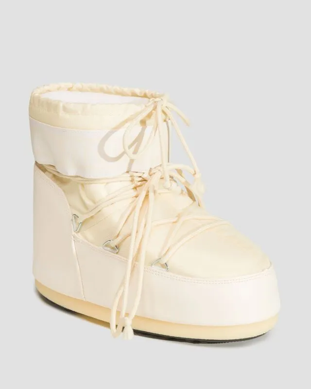 Stivali da neve beige da donna Moon Boot Icon Low Nylon