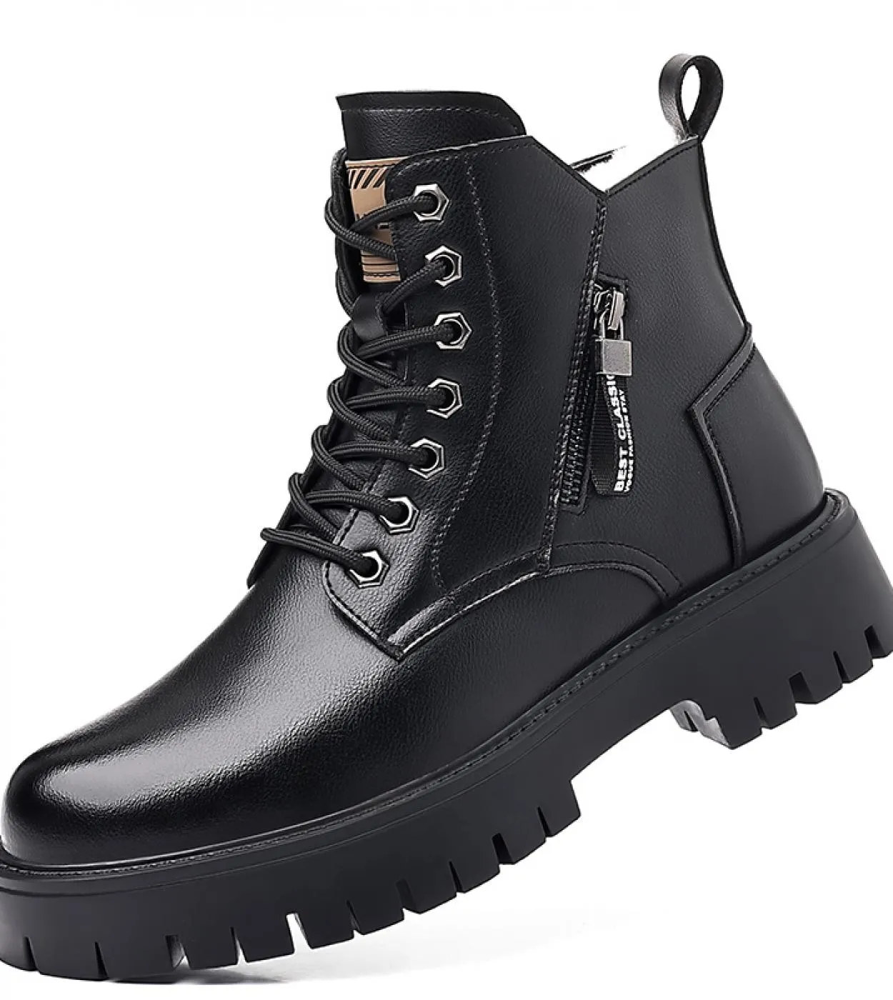 Stivali da neve caldi classici autunno inverno Suole spesse da uomo Stivali da lavoro antiscivolo Scarpe casual da esterno da uo