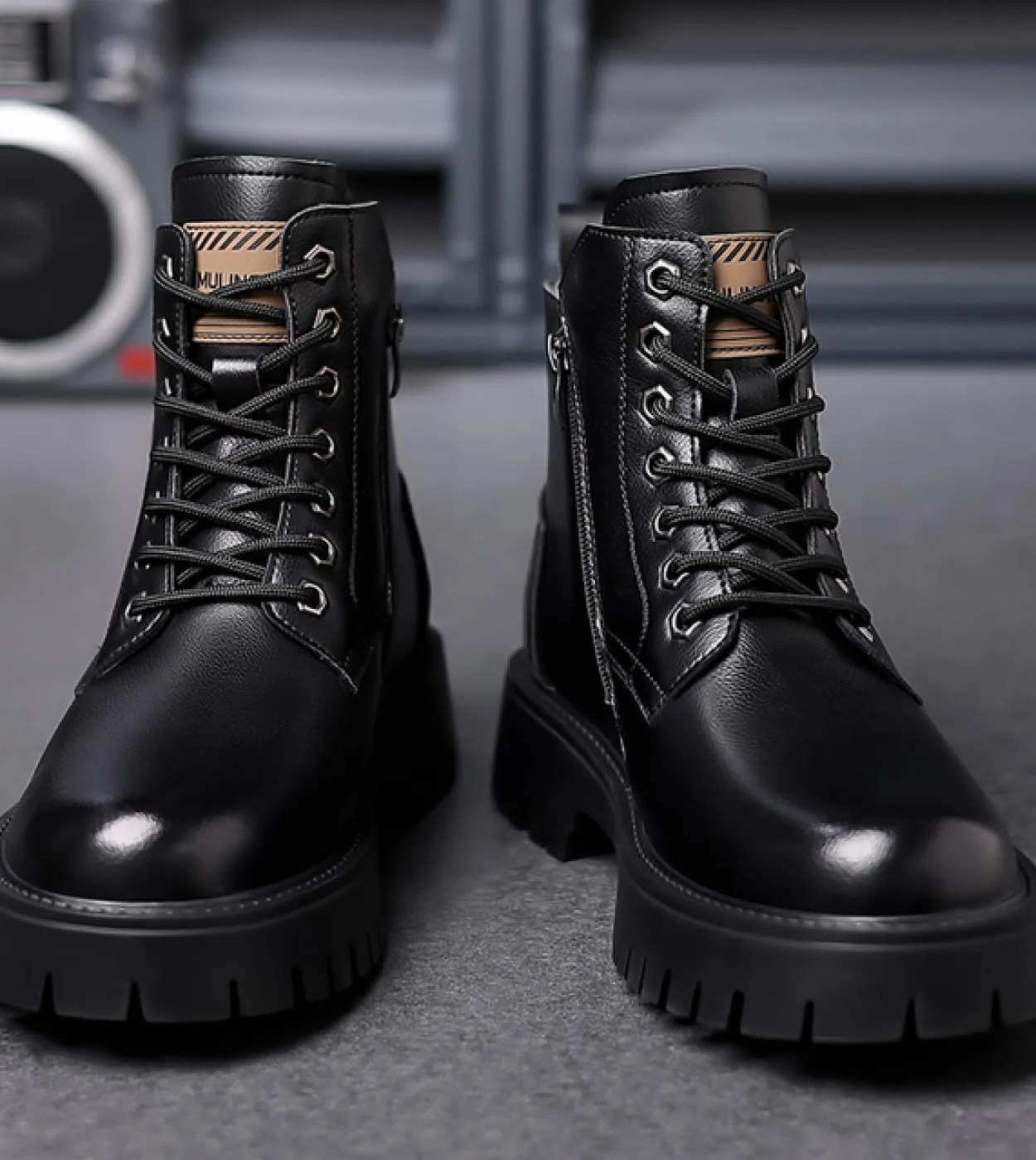Stivali da neve caldi classici autunno inverno Suole spesse da uomo Stivali da lavoro antiscivolo Scarpe casual da esterno da uo