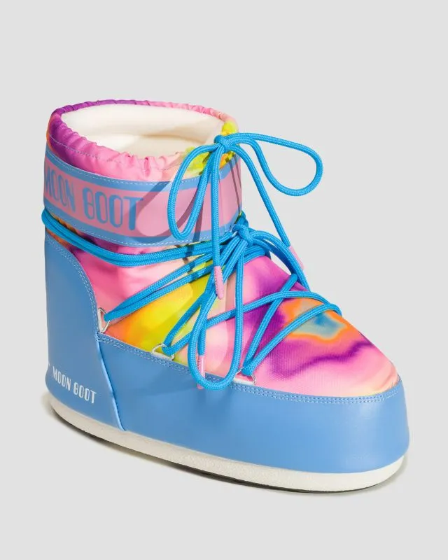 Stivali da neve da donna Moon Boot Icon Low Tie Dye Blu