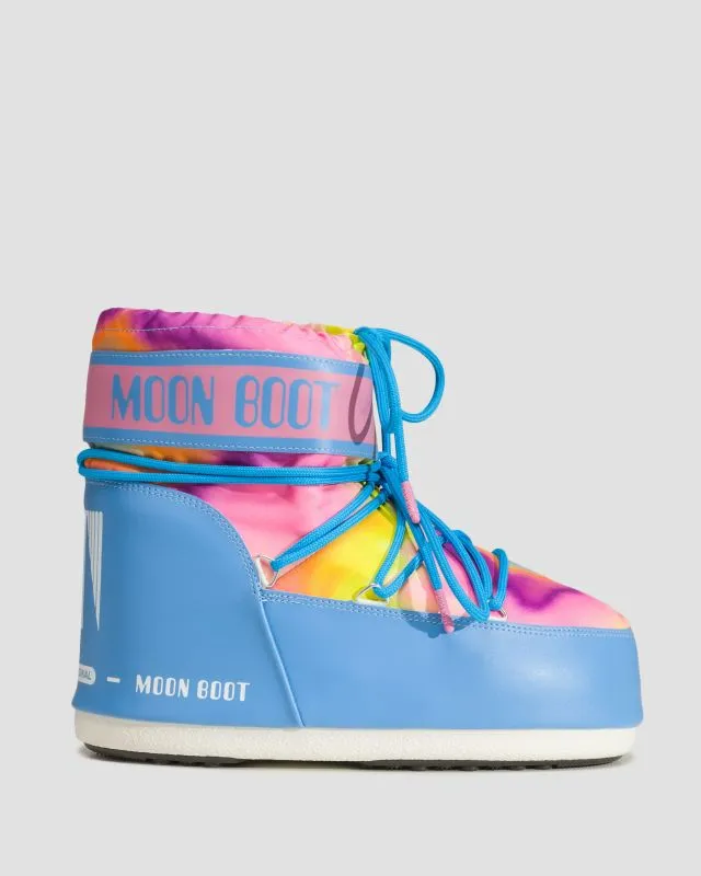 Stivali da neve da donna Moon Boot Icon Low Tie Dye Blu