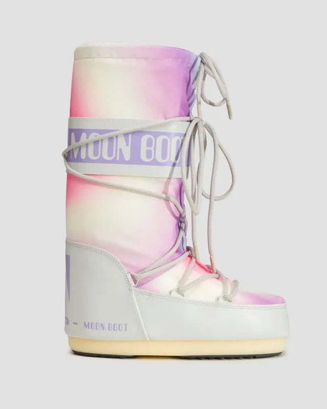 Stivali da neve da donna Moon Boot Icon Tie Dye Grigi