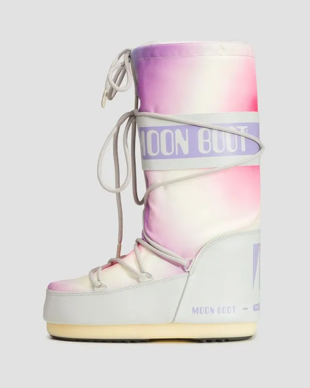 Stivali da neve da donna Moon Boot Icon Tie Dye Grigi