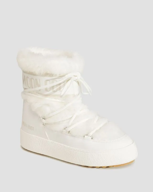 Stivali da neve da donna Moon Boot Ltrack Faux Fur Wp Bianchi