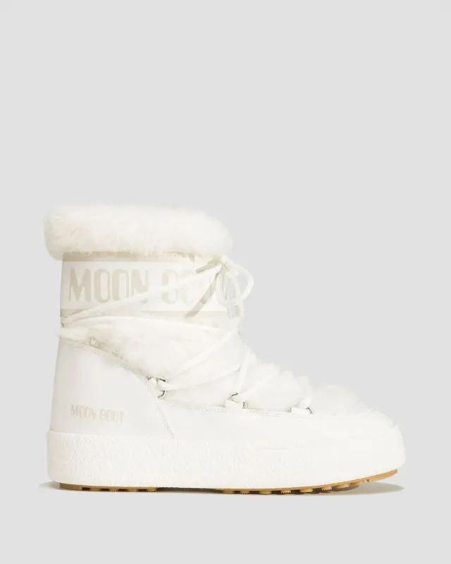 Stivali da neve da donna Moon Boot Ltrack Faux Fur Wp Bianchi