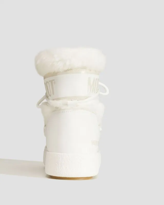 Stivali da neve da donna Moon Boot Ltrack Faux Fur Wp Bianchi