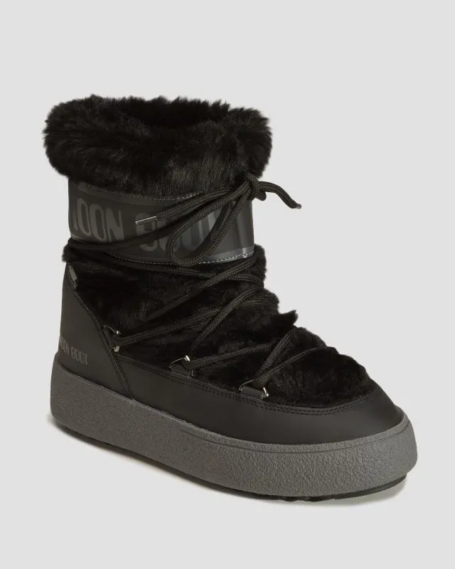 Stivali da neve da donna Moon Boot Ltrack Faux Fur Wp Neri