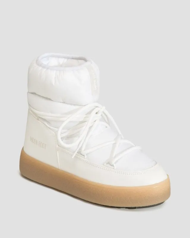 Stivali da neve da donna Moon Boot Ltrack Low Nylon Wp Bianchi