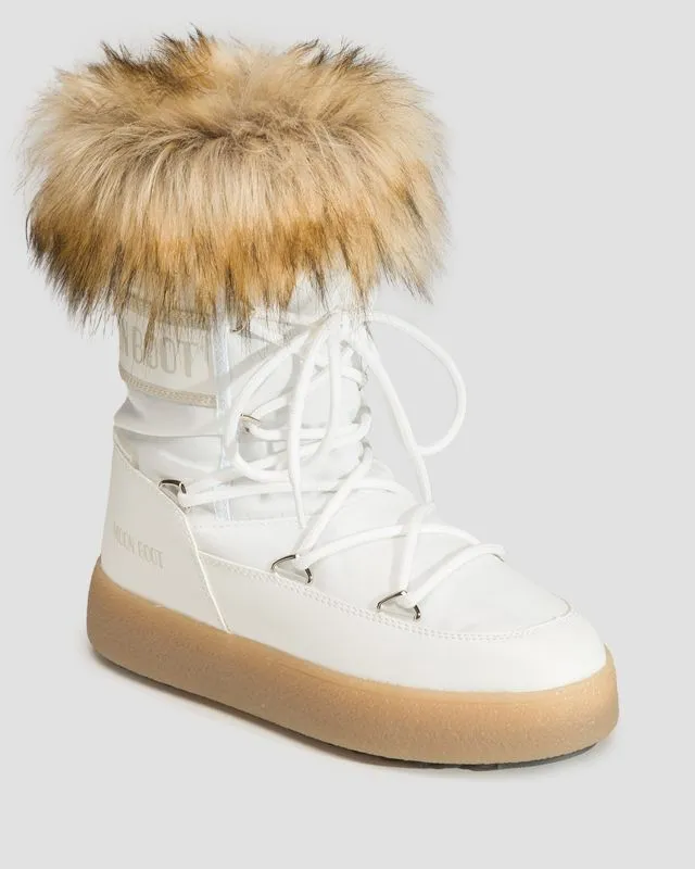 Stivali da neve da donna Moon Boot Ltrack Monaco Low Wp Bianchi