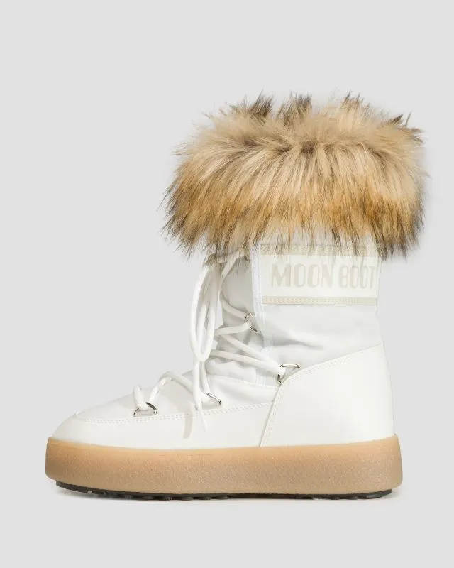 Stivali da neve da donna Moon Boot Ltrack Monaco Low Wp Bianchi