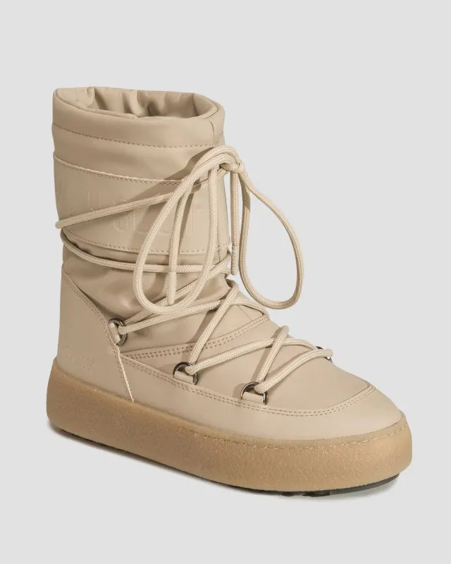 Stivali da neve da donna Moon Boot Ltrack Tube Rubber Beige