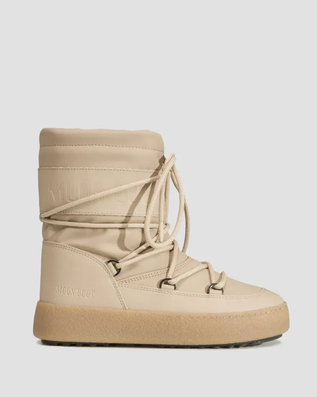 Stivali da neve da donna Moon Boot Ltrack Tube Rubber Beige
