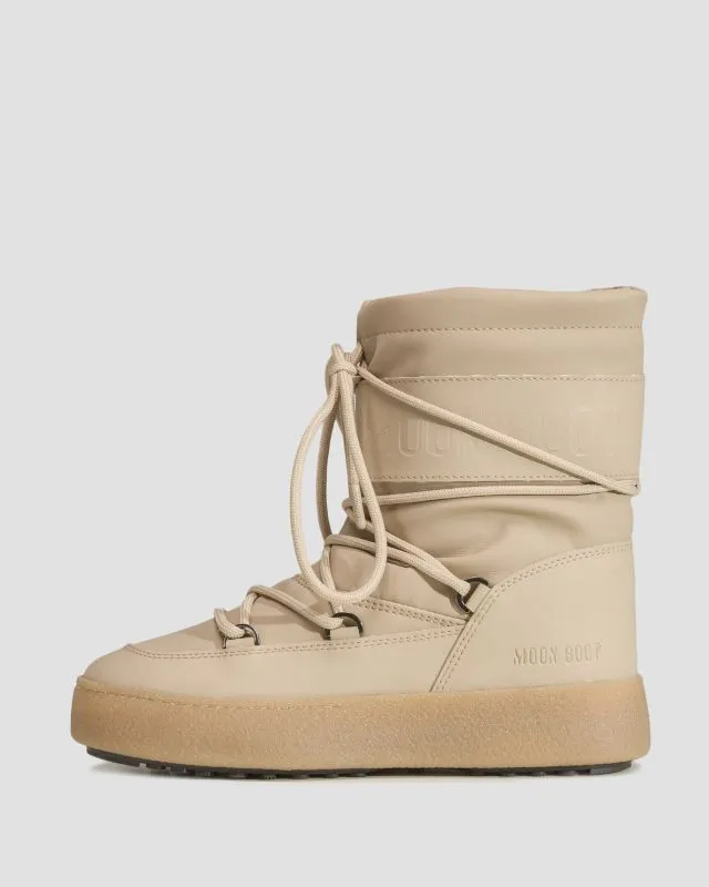 Stivali da neve da donna Moon Boot Ltrack Tube Rubber Beige