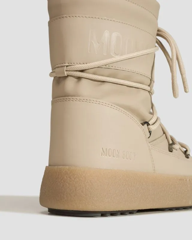 Stivali da neve da donna Moon Boot Ltrack Tube Rubber Beige
