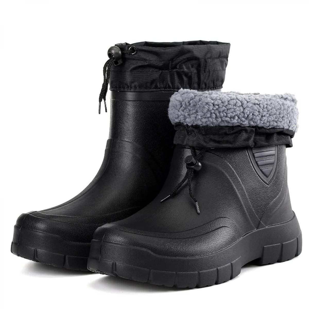 Stivali da neve impermeabili da uomo Stivali da pioggia da lavoro invernali Comfort Scarpe di cotone calde Calzature da passeggi