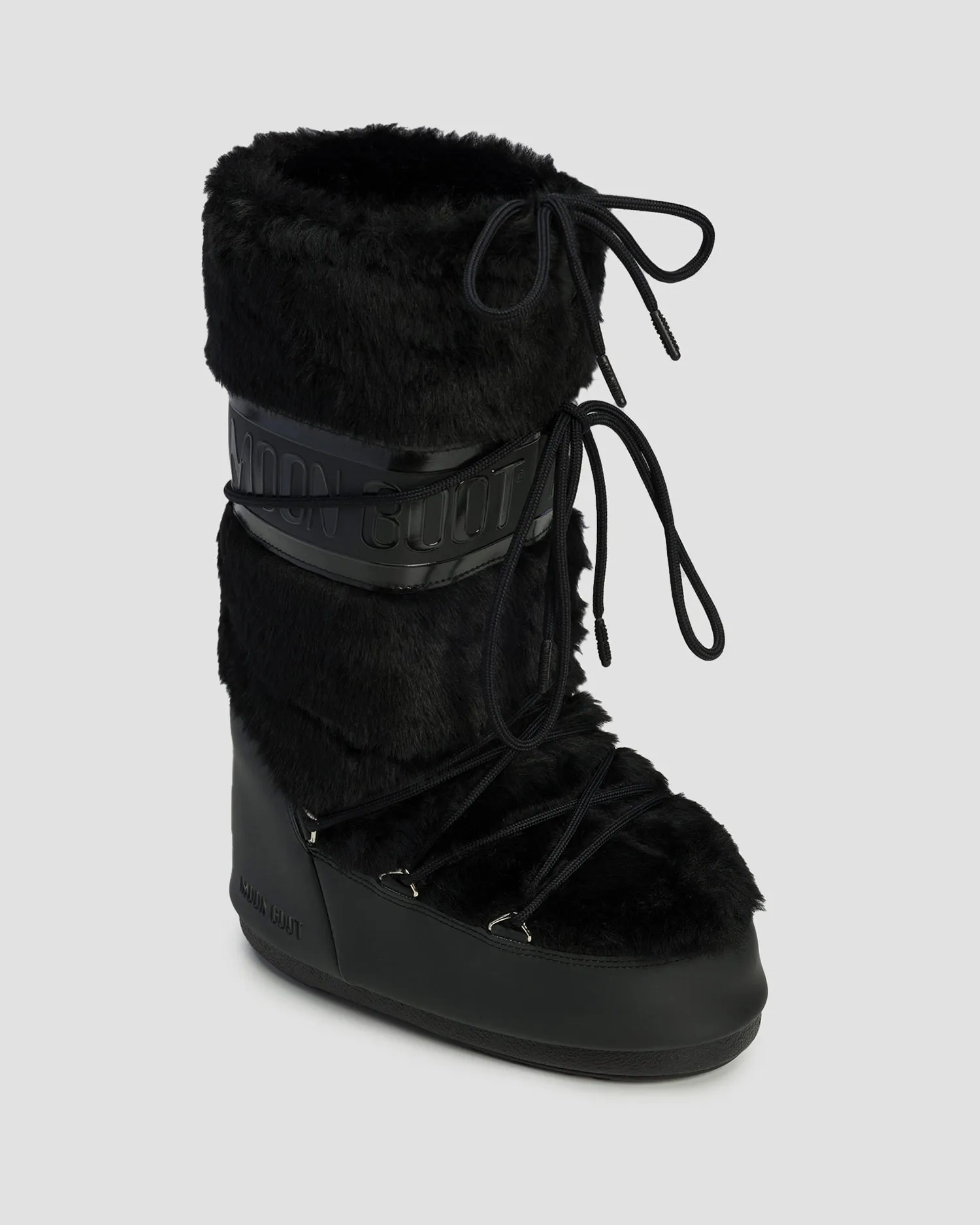 Stivali da neve neri da donna Moon Boot Icon Faux Fur 80D1408900-n001