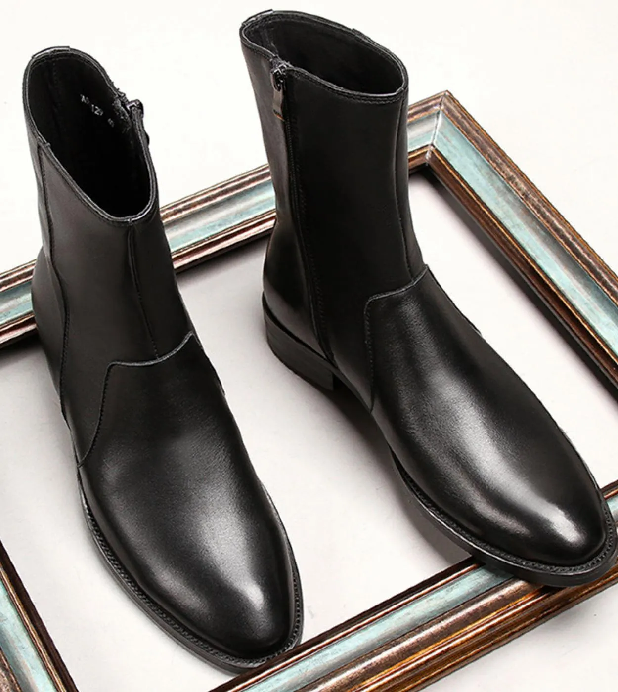 Stivali da uomo di marca di lusso in vera pelle 2023 stivali Chelsea neri caldi invernali per uomo nuovo stile confortevole qual