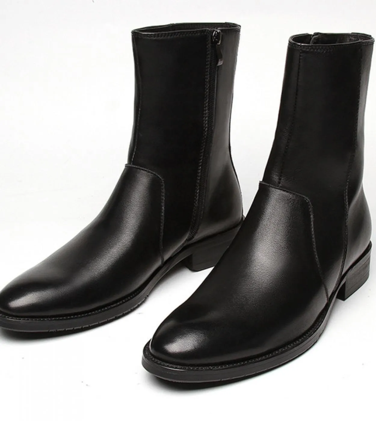 Stivali da uomo di marca di lusso in vera pelle 2023 stivali Chelsea neri caldi invernali per uomo nuovo stile confortevole qual