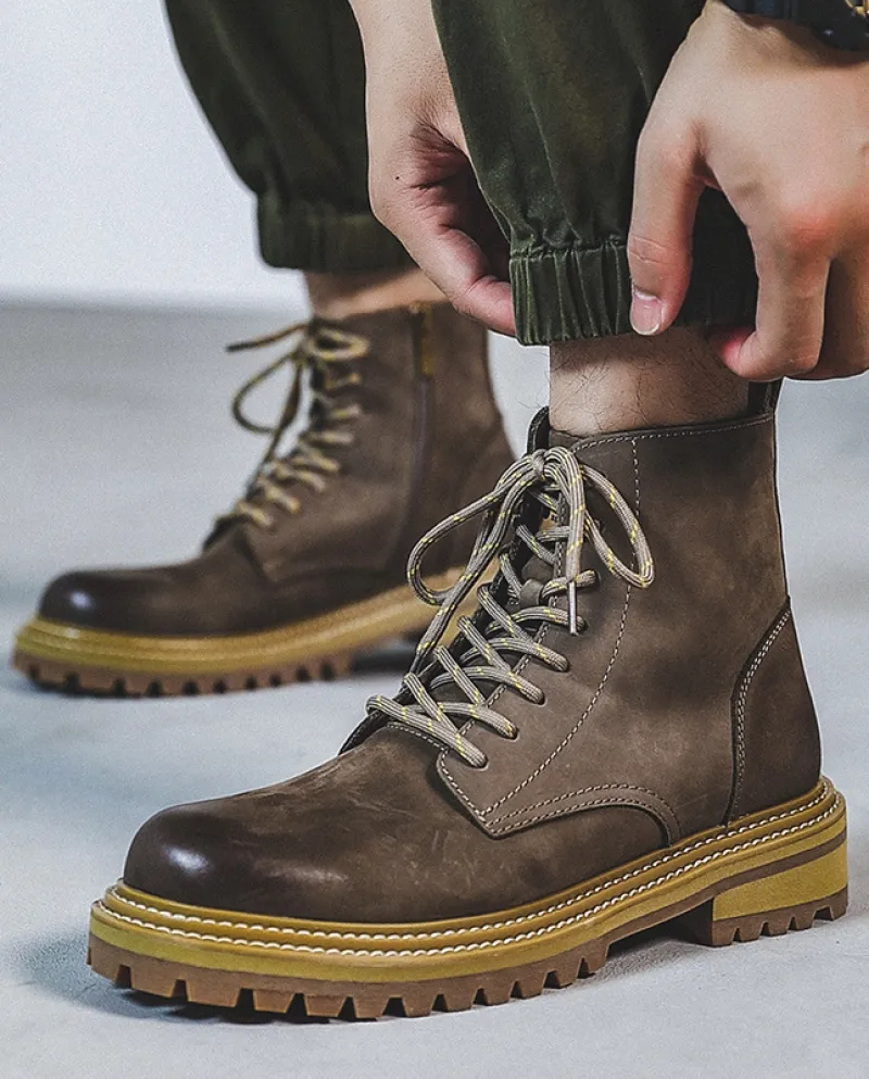 Stivali Martin per lautunno e linverno Nuovi stivali da uomo Tendenza moda Stivali a pozzetto più stivali da neve in velluto