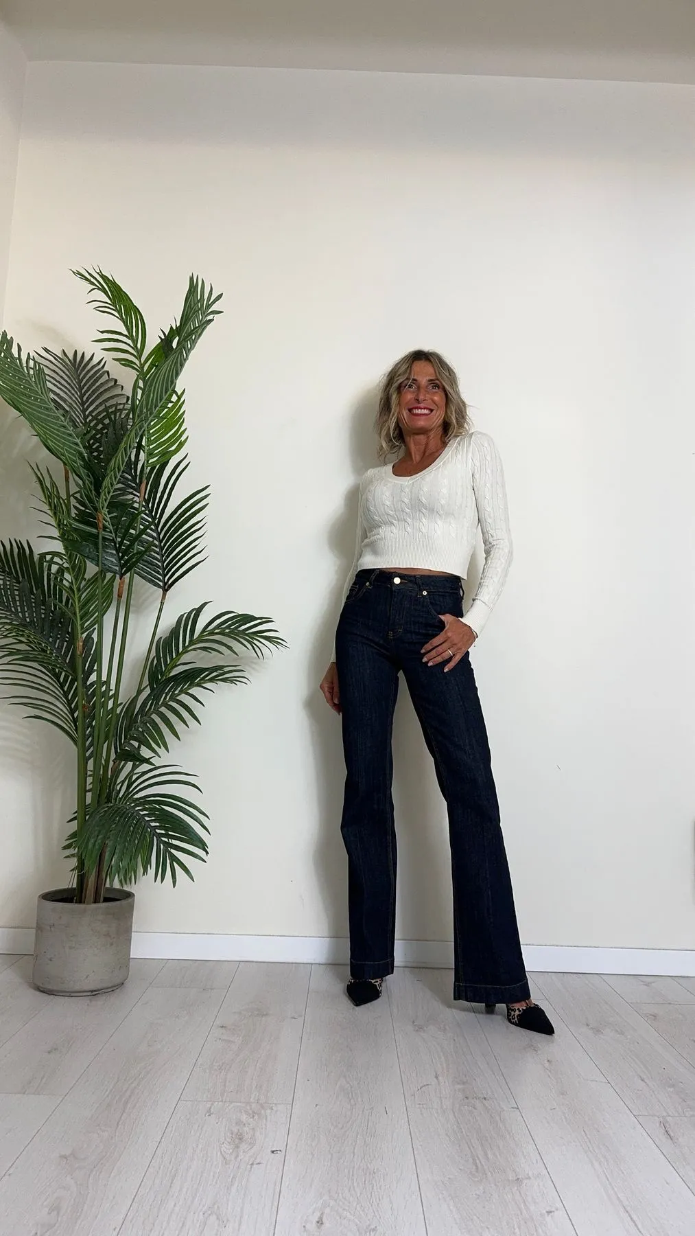 SUSYMIX - 5289 - MAGLIA TRECCE IN VISCOSA SCOLLO A V CROPPED