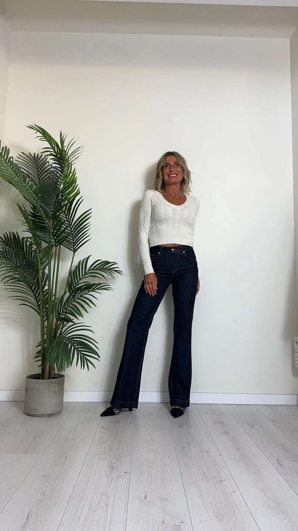 SUSYMIX - 5289 - MAGLIA TRECCE IN VISCOSA SCOLLO A V CROPPED