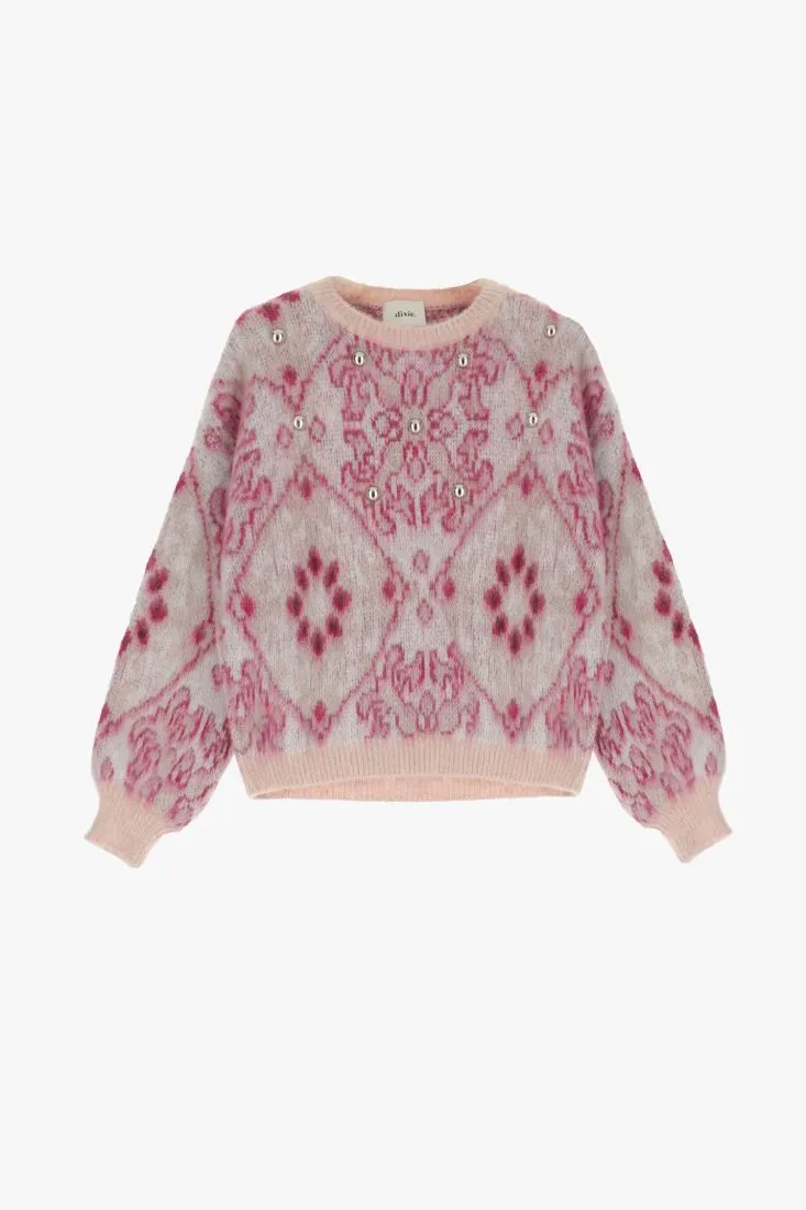  Sweater with unique decorative details    