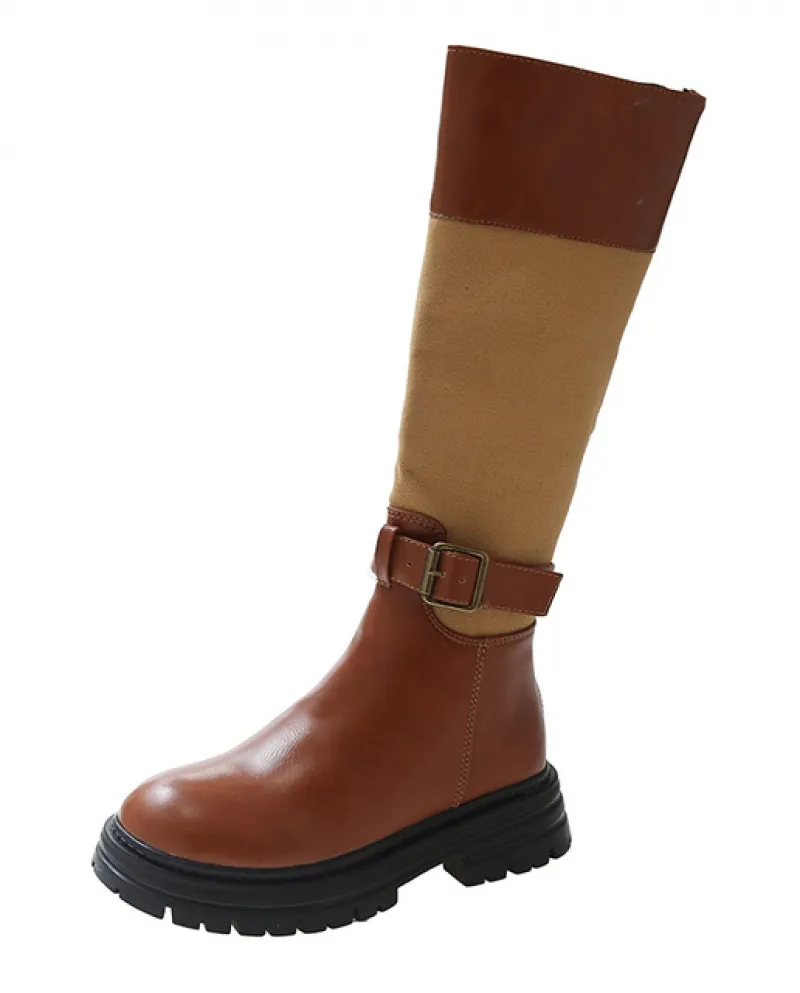 Tacchi alti Chelsea Stivali Alti Al Ginocchio Da Donna Fibbia In Pelle Pu Moto Scarpe Da Donna Inverno 2022 Nuovo Caldo Antisciv