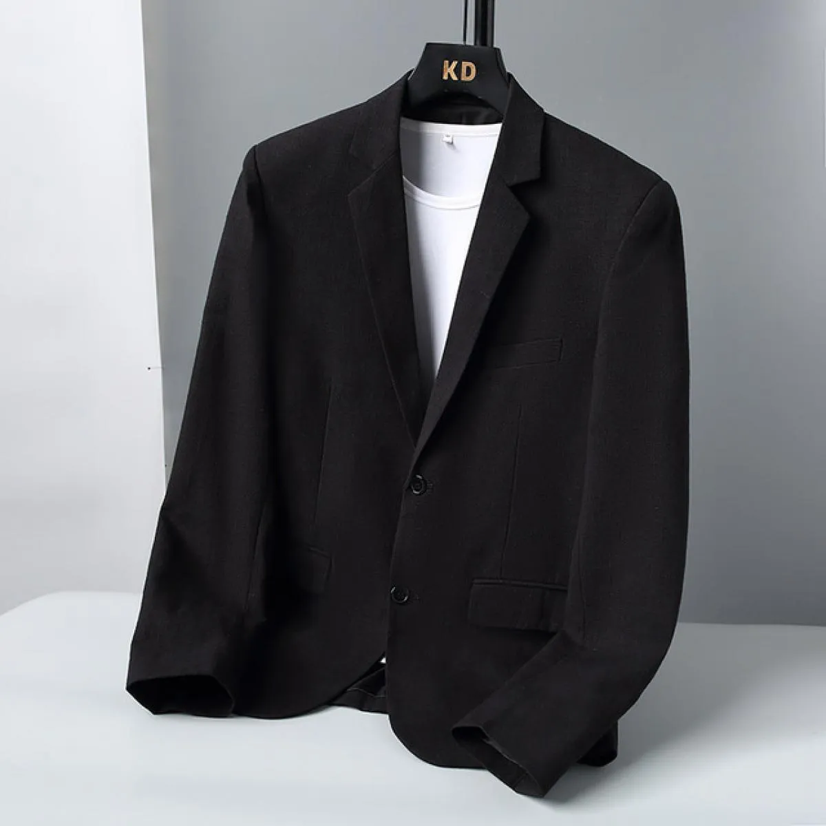 Taglie forti M 6xl, blazer casual in lino da uomo, giacca da abito slim fit, adatta per la primavera e l'autunno, fodera in poli
