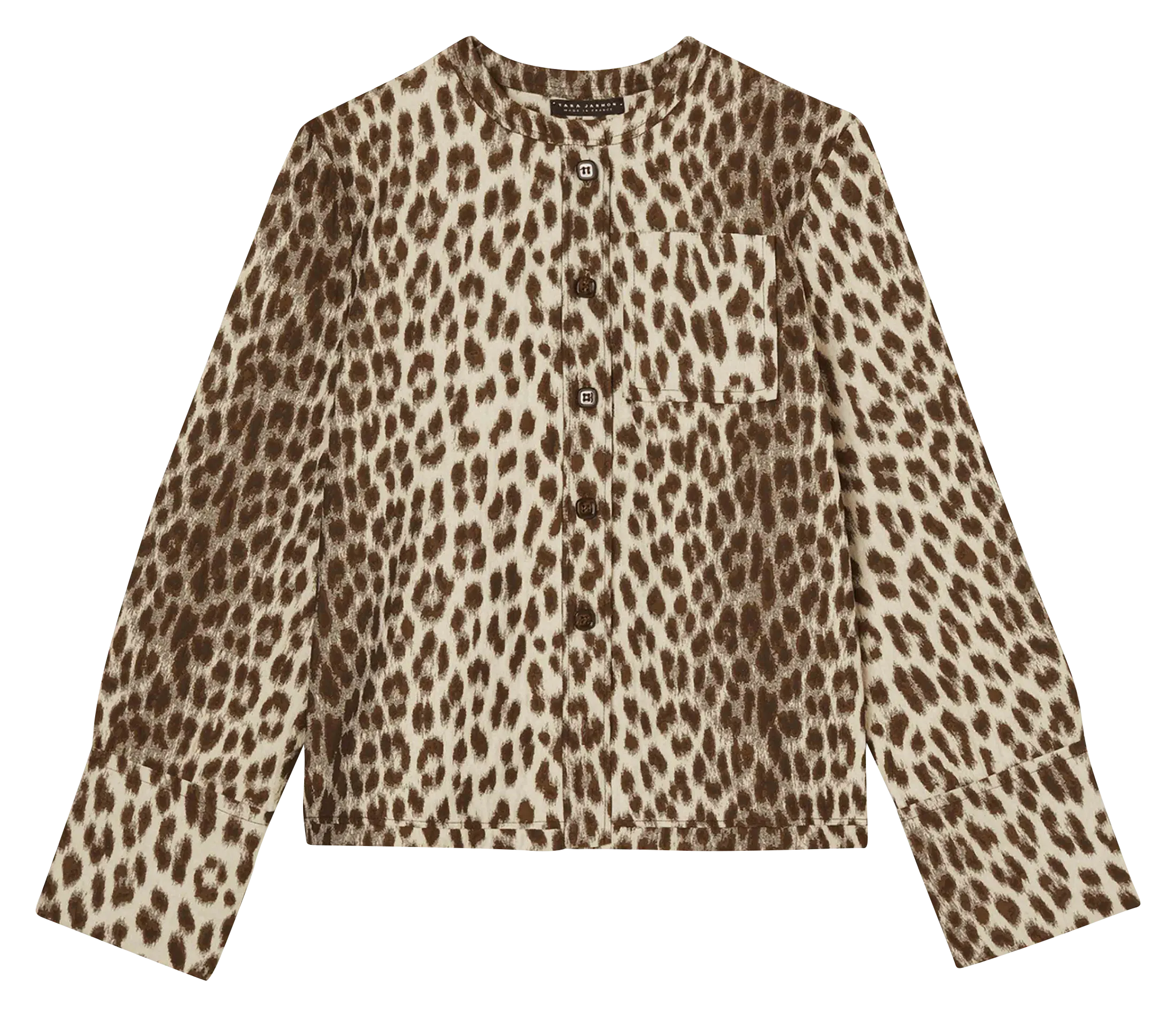  TARA JARMON   COCO - Camicia collo rotondo stampa leopardo | Marrone