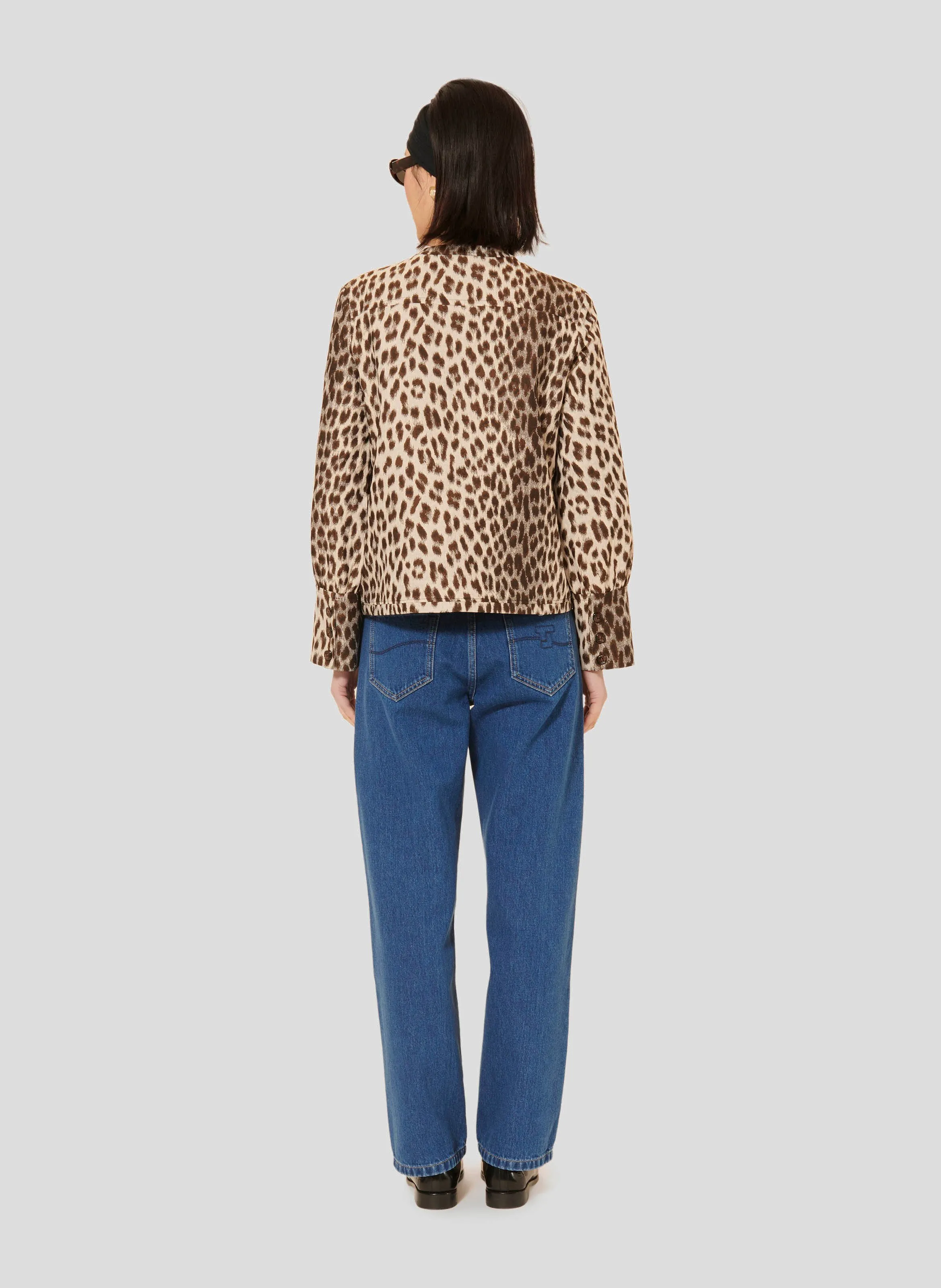  TARA JARMON   COCO - Camicia collo rotondo stampa leopardo | Marrone