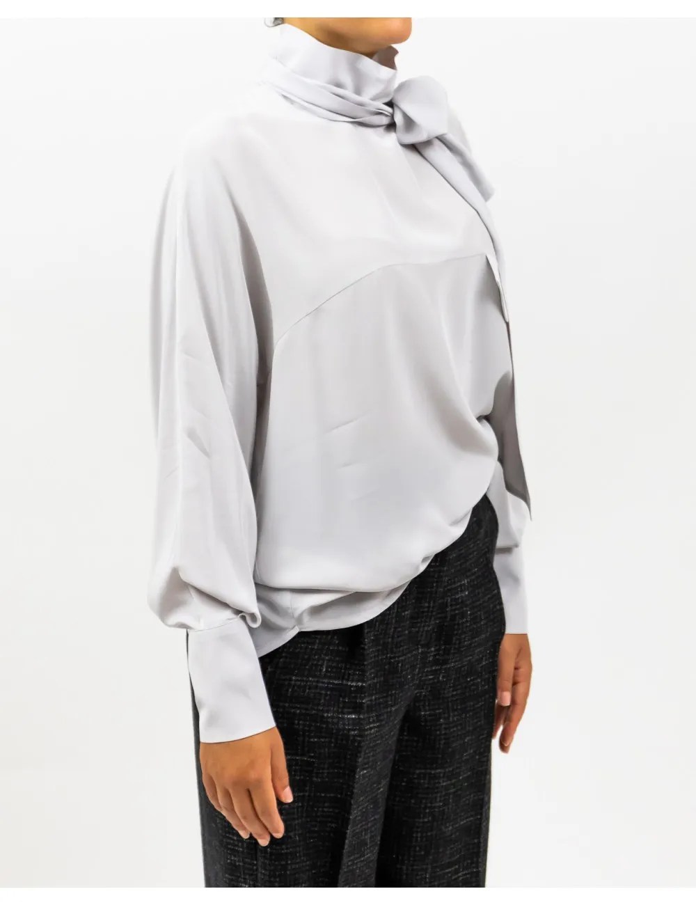 Tela - Camicia Castagna con Fiocco Ghiaccio Donna